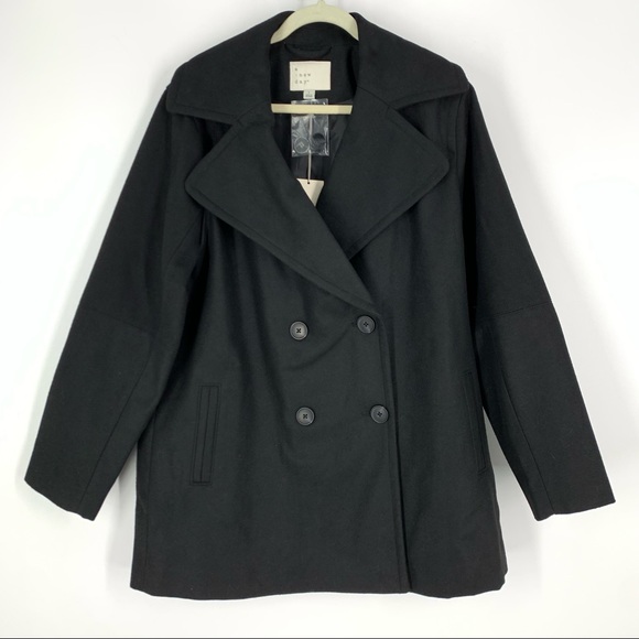 a new day Jackets & Blazers - A New Day Wool Blend Peacoat Black XLarge NWT